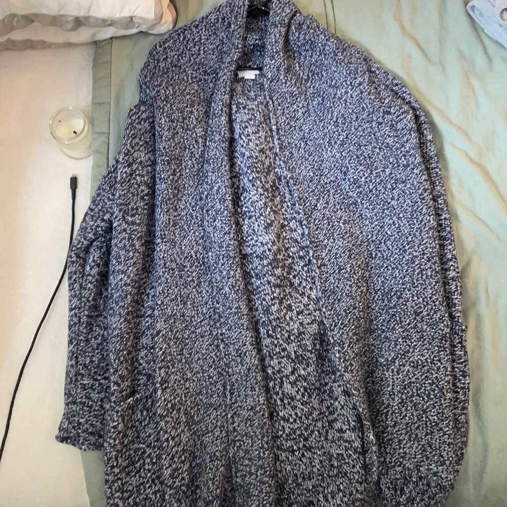 Heather blue long sweater